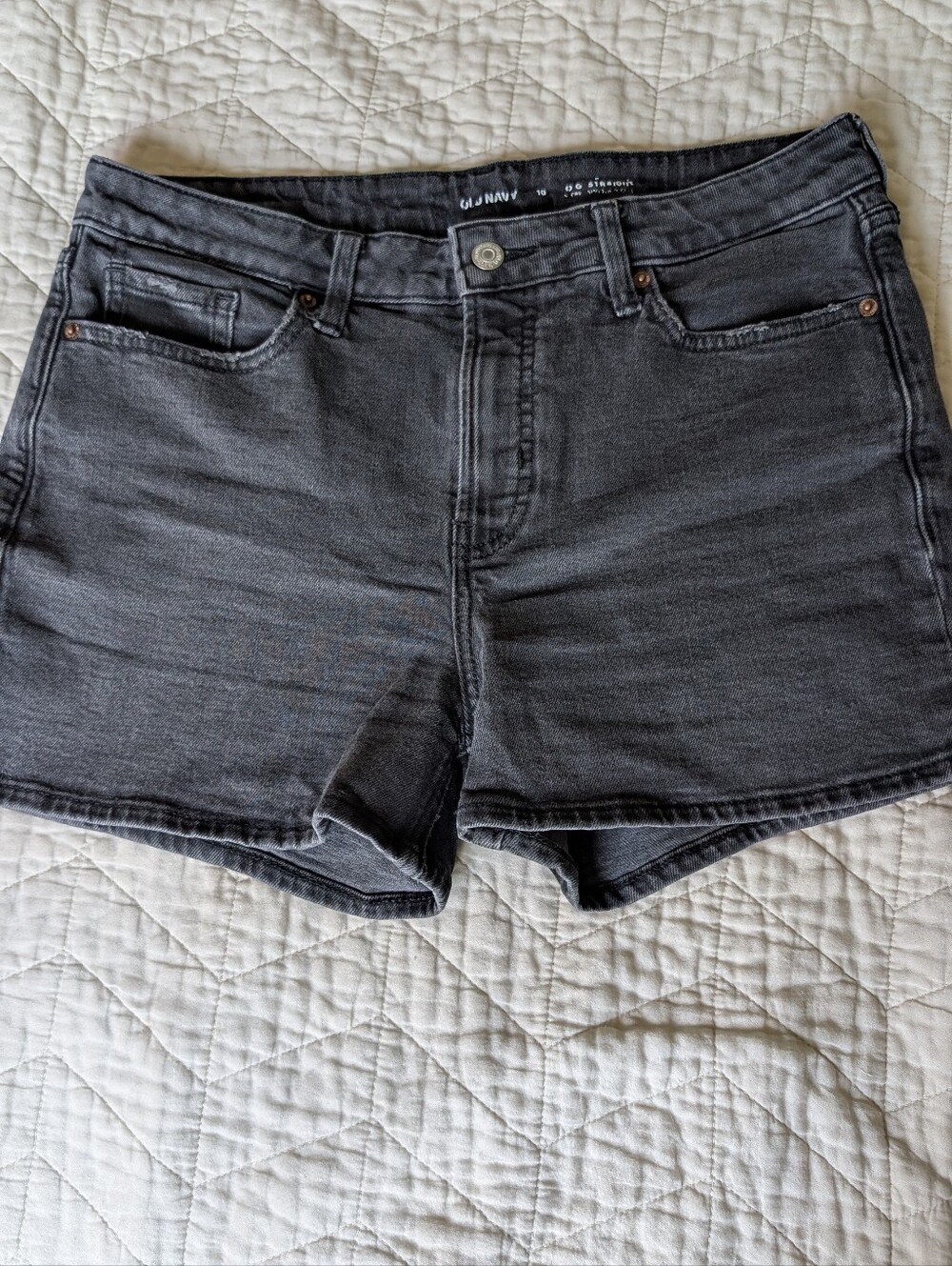 Old Navy Gray Blackwashed Denim Shorts